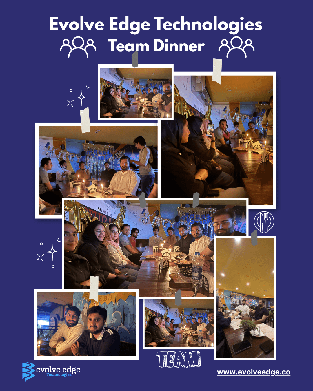 Evolve Edge team dinner celebration event