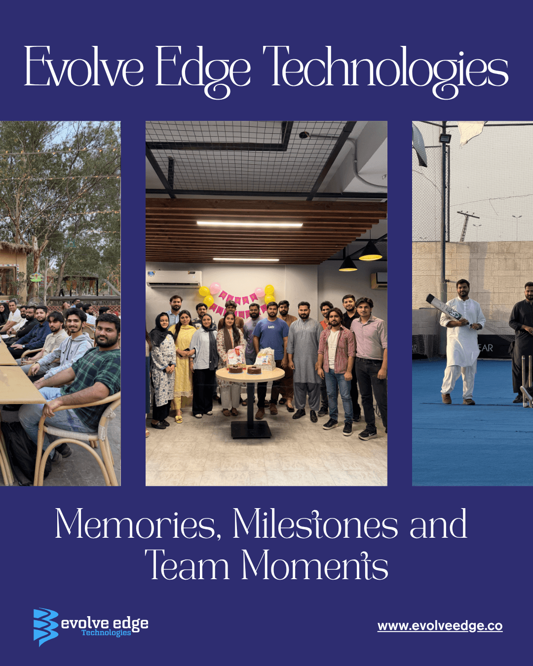 Evolve Edge team office celebration and milestones