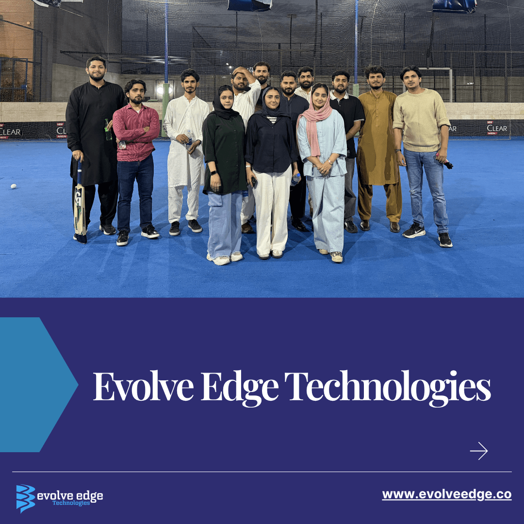 Evolve Edge team group photo at sports court